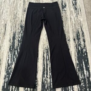 Lululemon Pants Womens 8 Black Flare Groove High Rise Stretch Yoga Athletic